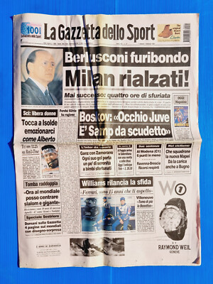 Gazzetta Dello Sport Du 4 Janvier 1992 - Baresi, Milan, Tomba, Juventus - Journal Original
