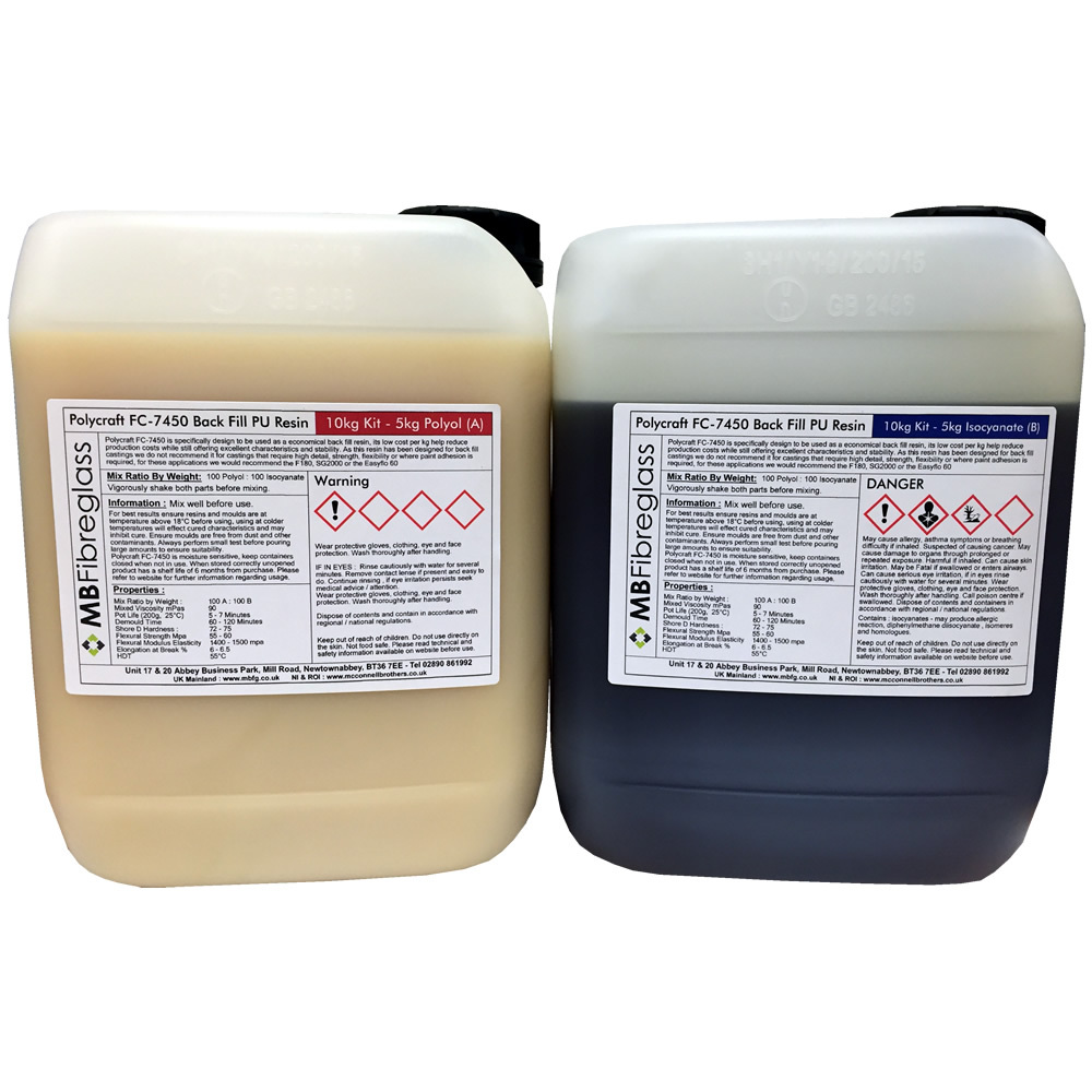 Polycraft FC7450 Back-Fill Polyurethane Liquid Plastic Casting Resin 10kg Kit