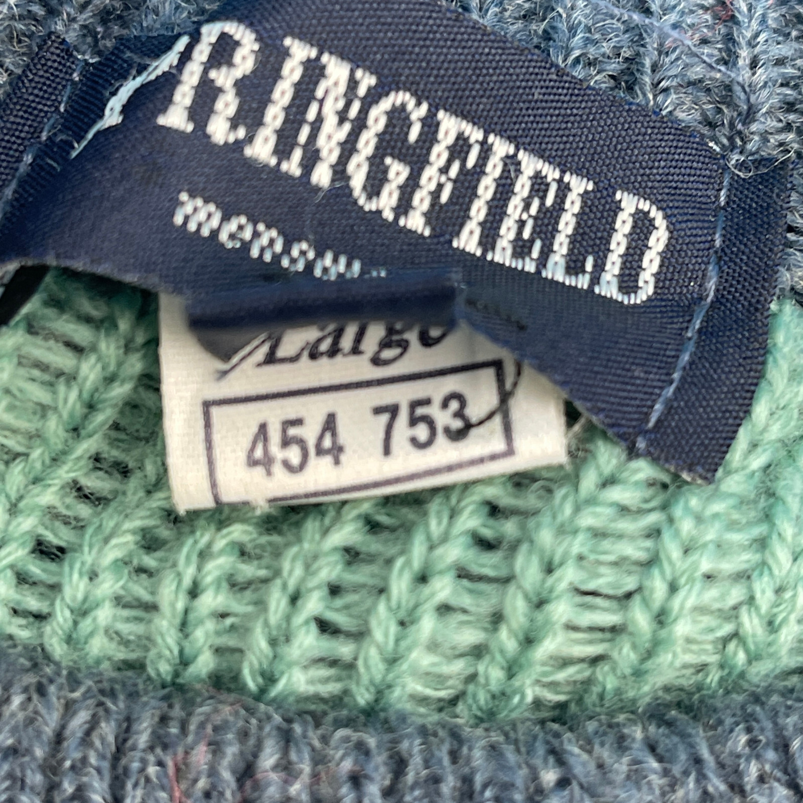 Vintage Springfield Men's Pattern Pullover Jumper Sweater Wool Blend Large image 5