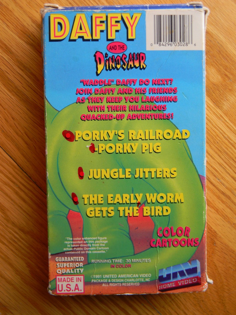 Daffy and the Dinosaur VHS Tape Cartoons Daffy Duck & Friends