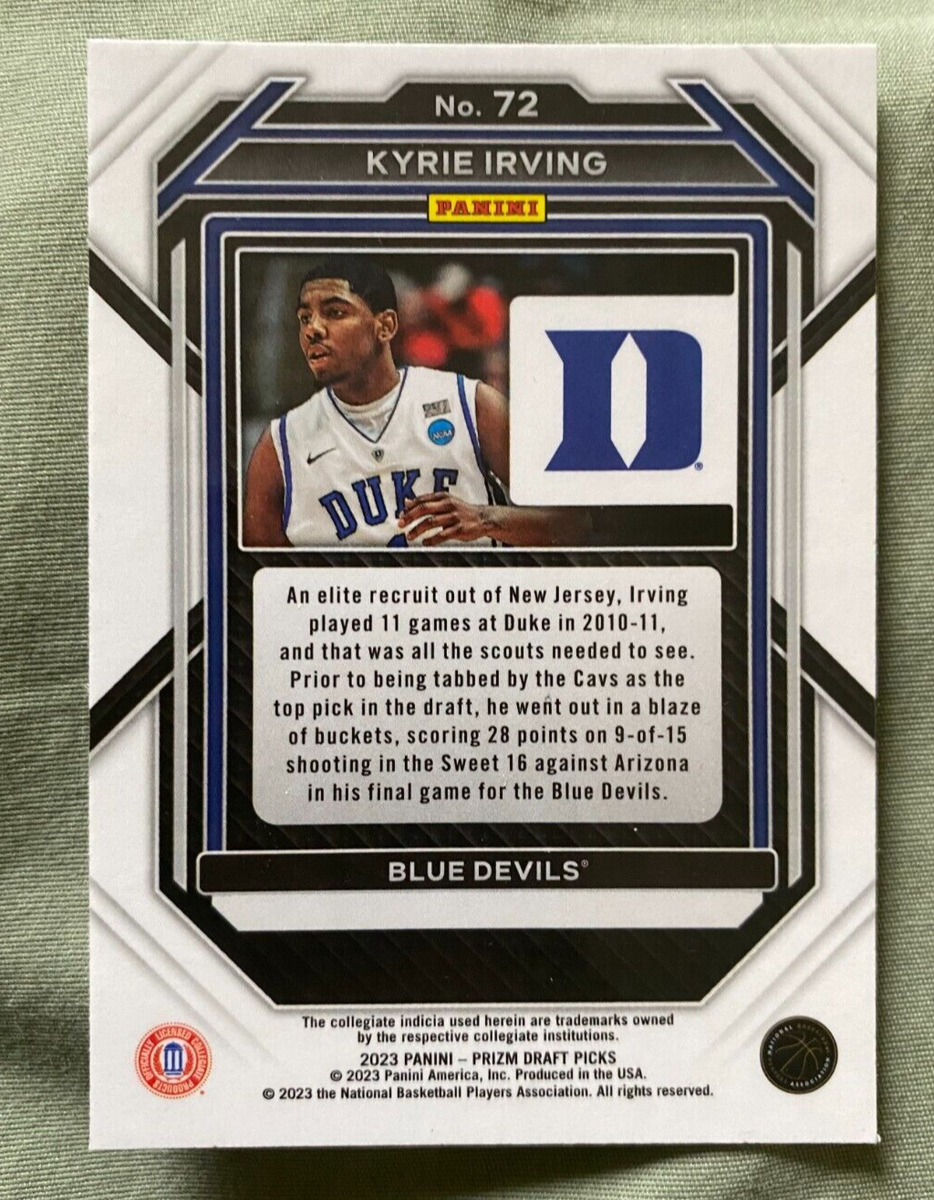 Kyrie Irving 2023 Panini Prizm Draft Picks #72 Duke University