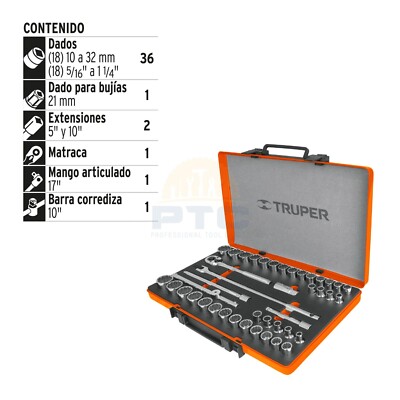 Truper JD-1/2X42MP Set of 42 square tools 1/2