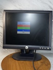 Dell REV A01 Flat Screen Computer Monitor Works With Power Cord 17 Inch Stand
