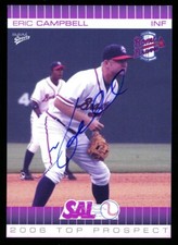 2006 Rome Braves ERIC CAMPBELL Signed Card autograph AUTO METS