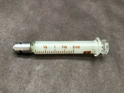 BD Yale 2cc 2mL Glass Reusable Syringe w/ Metal Luer-Lock Tip | eBay