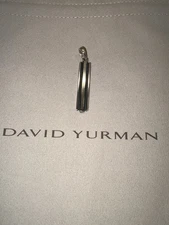 David Yurman Sterling Silver With Black Accents 925 Deco Ingot 2" Long