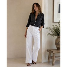 Nili Lotan x Target White Wide Leg Pants Trousers Women's Size 6