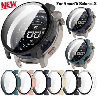 Für Huami Amazfit Balance 2 Display Schutzhülle + Glas Schutz Case Cover Bumper