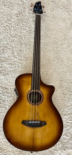 Breedlove Pursuit Exotic S Concerto Fretless Acoustic Electric Bass Guitar