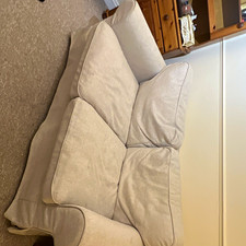 IKEA EKTORP Beige 2 Seater Polyester Blend Sofa English Roll Arm 179cm