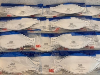 3M 9320+ Aura FFP2 Atemschutzmasken / Gesichtsmasken 50 (50) einzeln verpackte Masken