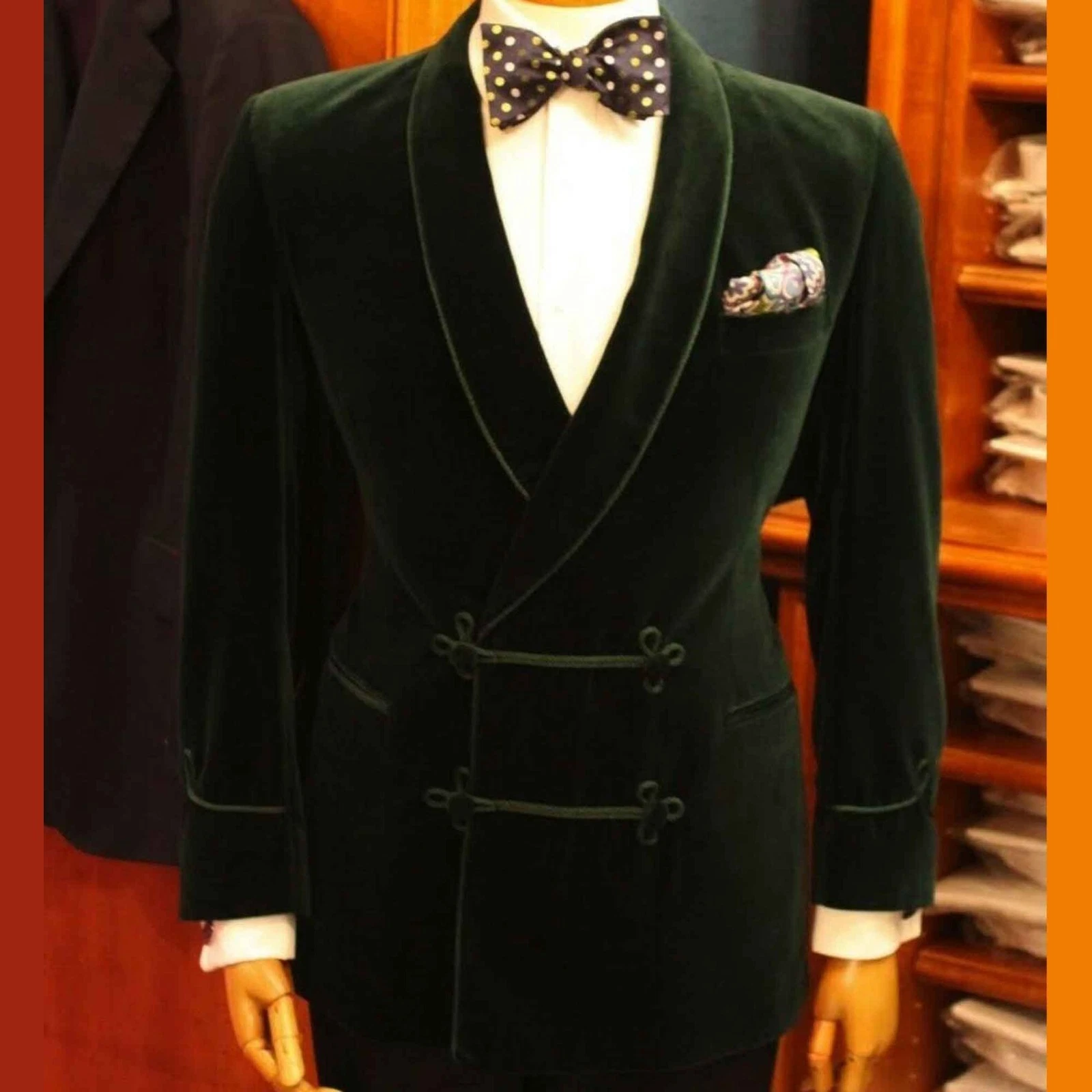 Men's Green Velvet Smoking Wedding Evening Dinner Party Host Blazer