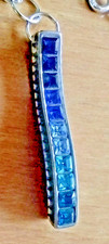 Brighton Crystal Rocks Blue Bar Reversible Bar Pendant