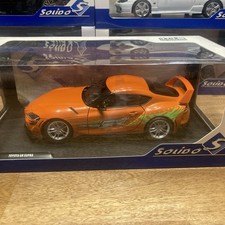 1:18 Solido Diecast Toyota Supra GR Orange Fast and the Furious