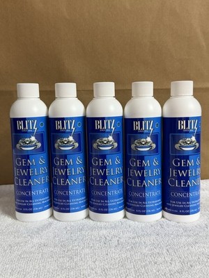 Blitz Gem & Jewelry Cleaner Concentrate 8 fl oz 5 Pack Non-Toxic for Gold