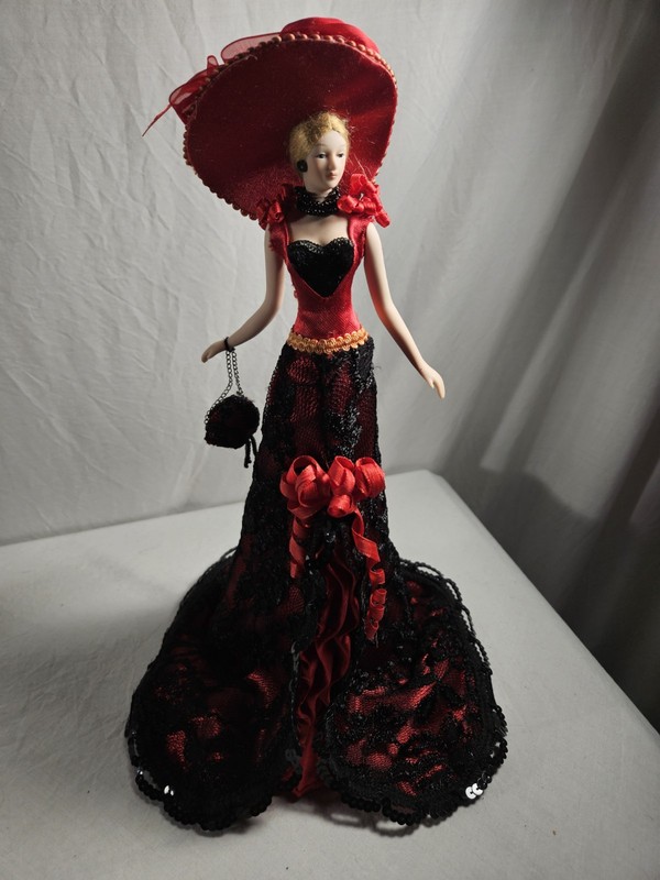 Popular Creations Heirloom Red Hat 14” Tall Collectable Doll