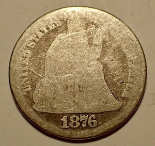1876 CC Liberty Seated Dime Centennial Carson City Coin Old US Coin