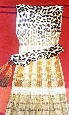 SUPERB DRESS.ROBERTO CAVALLI.ITALY.NEW.VERY EDE.Sz.38-40-42-44 NP1200