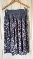VTG Intentions Maxi Skirt Womens M Sunflower Blue Country Prairie Cottage