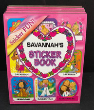 Personalized Name SAVANNAH STICKER BOOK Stick W/Us Girls Funky Groovy Stickers
