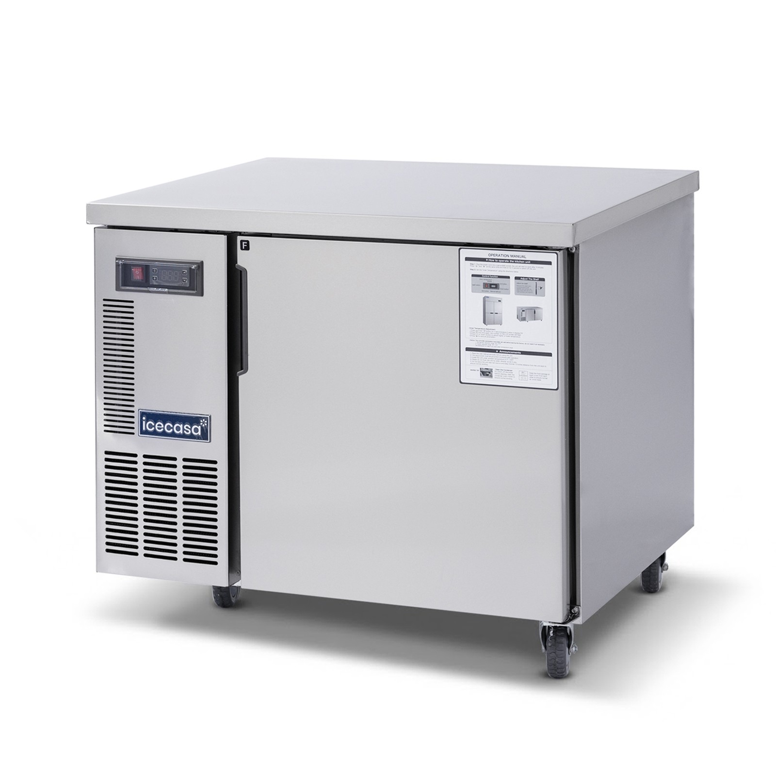 ICECASA 36" Commercial Worktop Freezer Undercounter Stainles