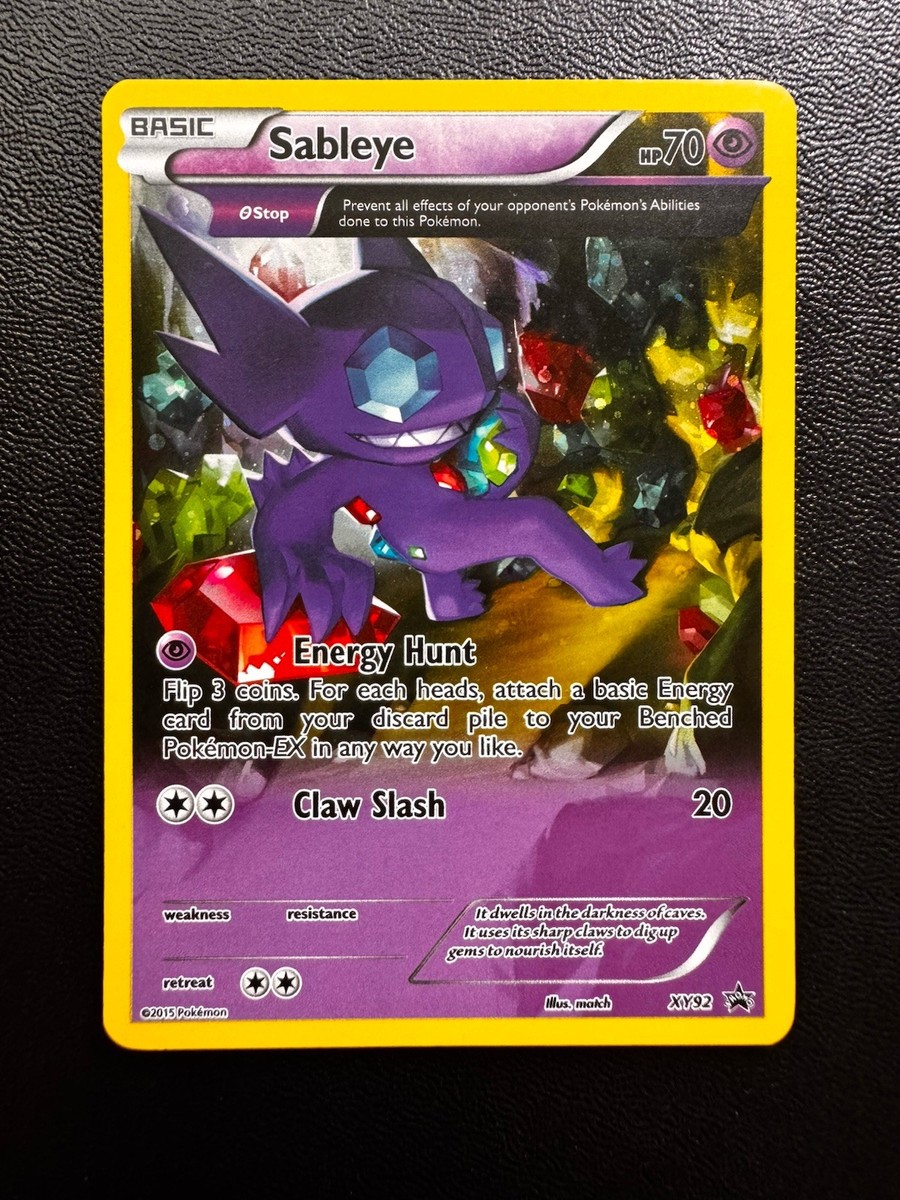 Sableye XY92 XY Promo Holo Basic 70 HP Theta Stop Pokémon TCG Card