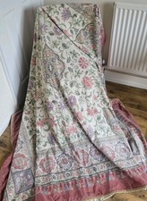 VTG Dorma Red Kalamkari V&A Double Duvet Cover Fringed Edging
