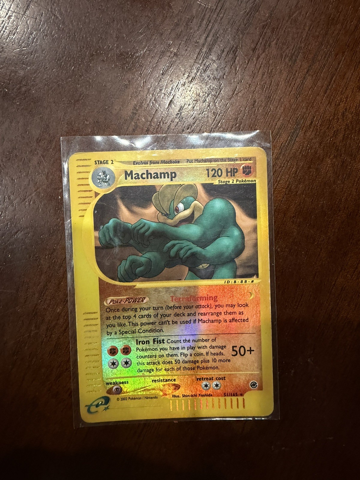 Nintendo Pokemon TCG Machamp 16/165 Expedition Reverse Holo Rare 120 HP 2002