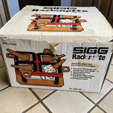 SIGG RACLONETTE VINTAGE RACLETTE SET 496.30 RED BASE ORIGINAL BOX & BONUS EXTRAS
