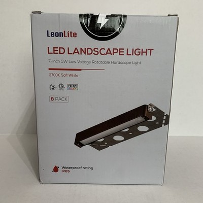LeonLite 7-Inch 5W Low Voltage Rotatable Hardscape LED Landscape Light (8 Pack)