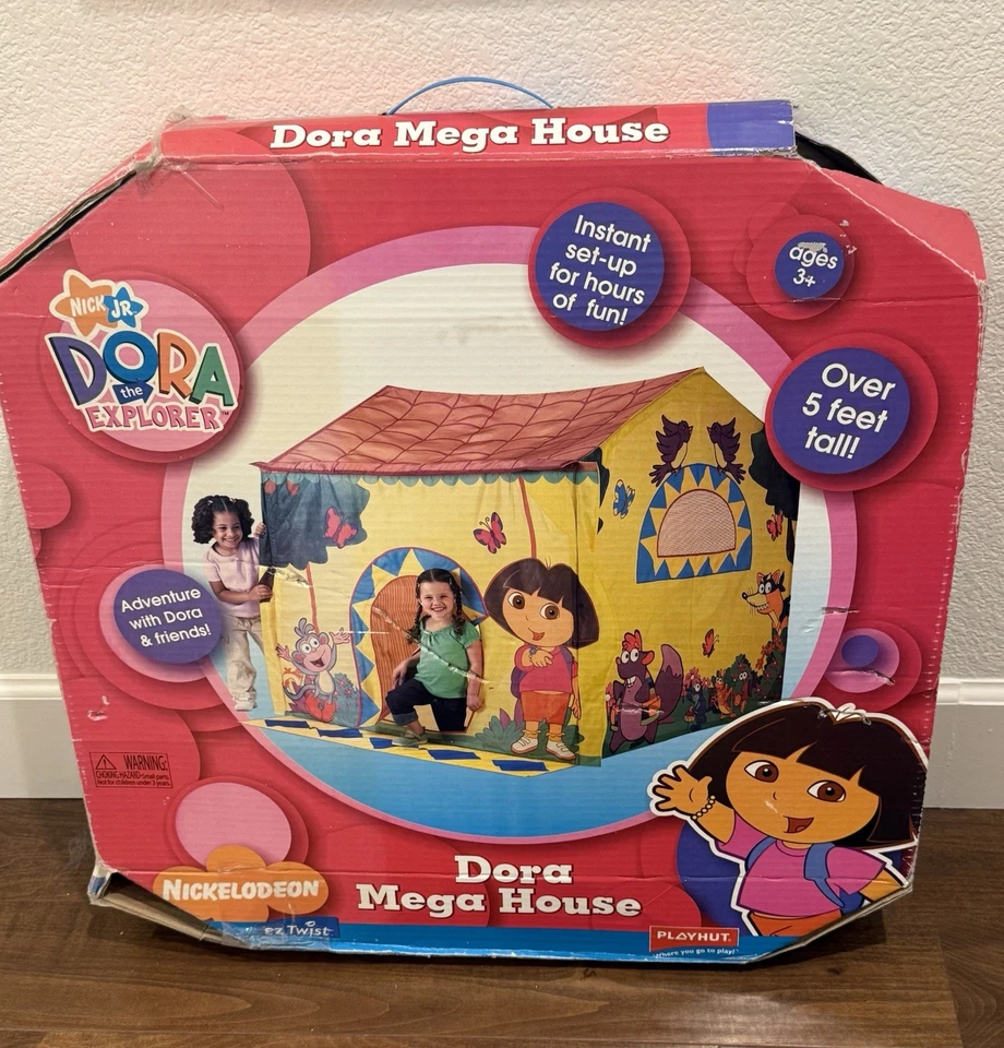 Dora The Explorer Mega House By Playhut - Fits 6 Kids GUC - Image 2 of 4