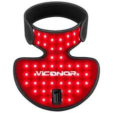 VICONOR RED LIGHT NECK AND CHEST DEVICE 660NM & 850NM LIGHT THERAPY - BLACK