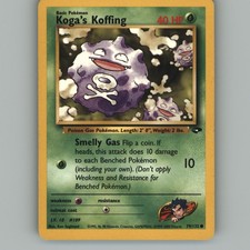 Koga's Koffing 79/132 Common Gym Challenge Pokemon Unlimited Lightly Played