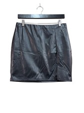 Black Faux Leather Mini Skirt