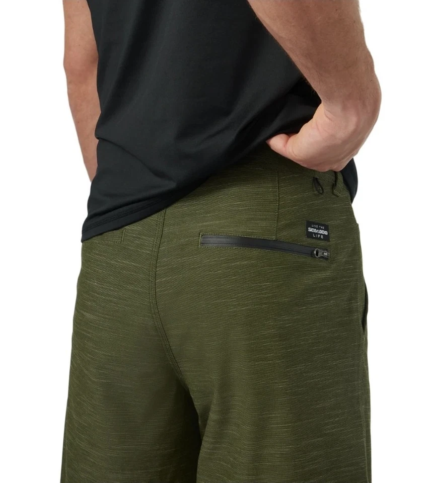 Pantalones Cortos Sea Doo Para Hombres 20" Verde Ejército Grande 4546620977 Talla L Playa  Foto 2 de 4