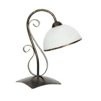 Tischleuchte E27 In Messing Rustikal Leuchte Tischlampe Tisch Glas Wohnzimmer