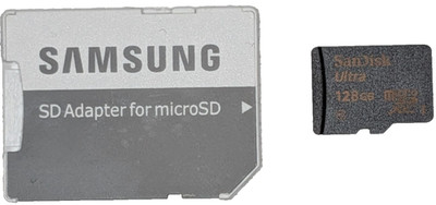 SANDISK SDXC 128GB SD CARD - TESTED* WORKS* + ADAPTER Clean* Free Shipping*