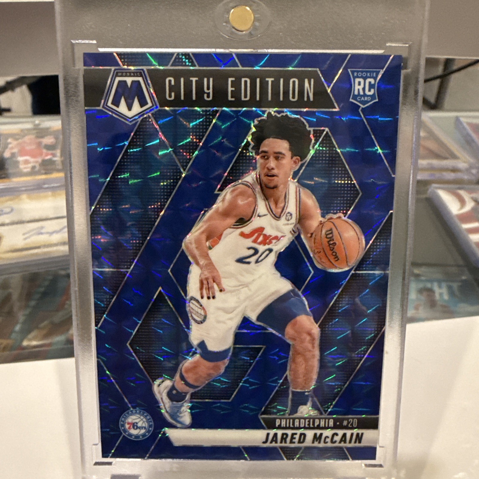 JARED MCCAIN 2024-25 MOSAIC BLUE PRIZM CITY EDITION ROOKIE RC /199 🔥 76ers