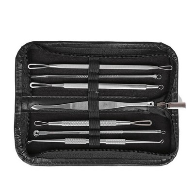 7Pcs POP Blackhead Pimple Blemish Comedone Acne Extractor Remover Tool Set Kit D