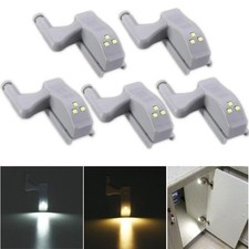 For Cabinet Cupboard Closet Wardrobe Door 10pcs Inner Hinge LED Sensor Light