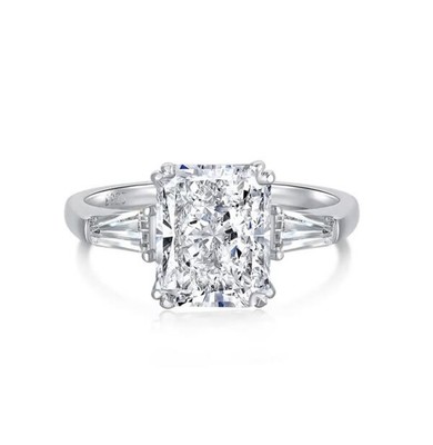 925 Sterling Silber - Eis Schliff - Radiant Cut 4CT - Weiß Synthetisch Moissanit