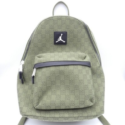 Jordan Monogram Backpack Olive Green Jumpman 23 Logo Bag MA0758