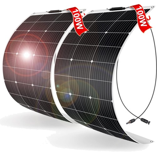 PowMr 200W Flexible Solar Panel Kit With 25A MPPT Charge Controller – Off-Grid System For RV, Boat, Camping, And More (12V/24V)