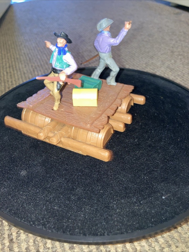 Vintage Wild West Cowboy Traders Log Raft Complete With Accessories ...