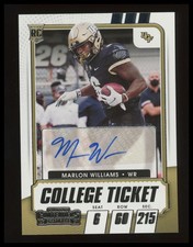 Marlon Williams 2021 Panini Contenders Draft Picks #310 Auto UCF Knights