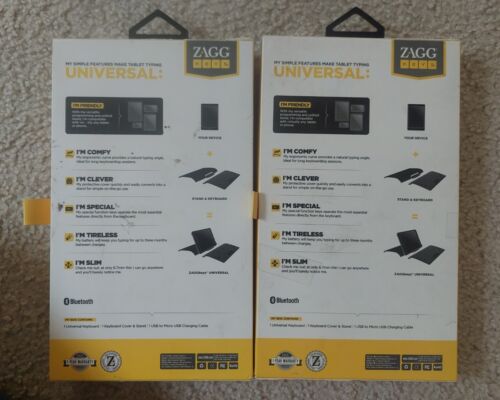 ZaggKeys Universal Tablet Bluetooth Folio Keyboard Stand Apple, Android & More - Picture 3 of 7