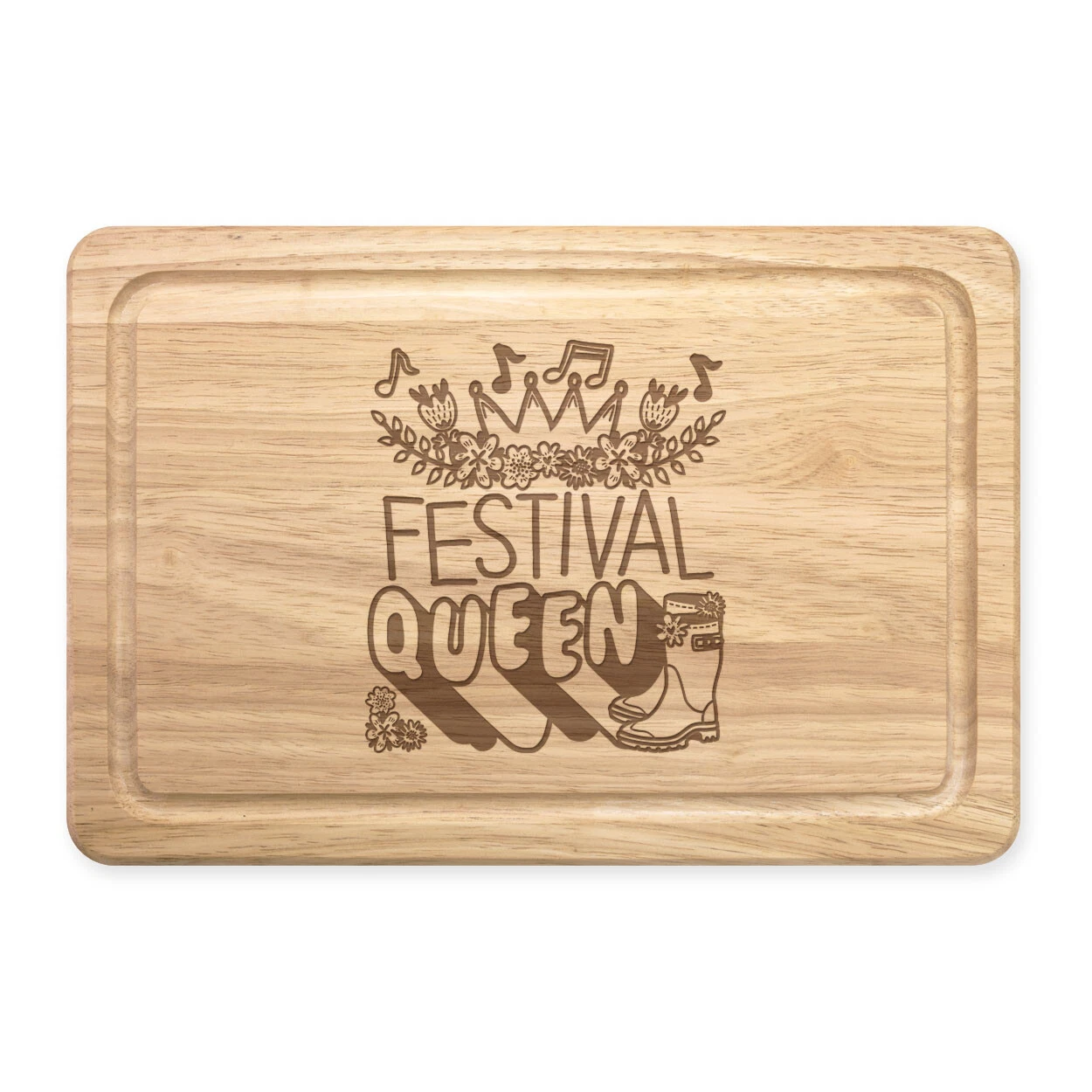 Festival Queen Rectangular Chopping Board Funny Gear Camping Birthday
