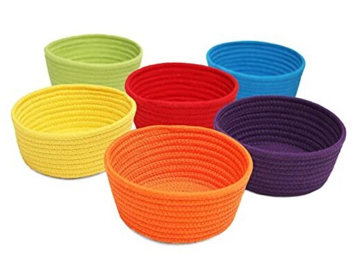 Storage Baskets – 6-Pack Small Baskets for Organizing Montessori Shelf –-image