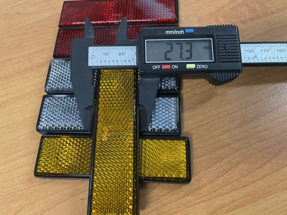 6pc Reflector Red Amber White Marker Truck Car Trailer Self Adhesive Reflector - image 4 of 4