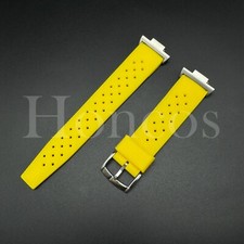 Yellow Air Silicone Rubber Watch Band Strap Buckle Fits for Tissot PRX Adapter